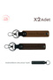 Thin Surprise to the Neighbor, 2-Piece Keychain Gift with Name Written, Light Brown-Dark Brown-Black