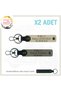 Motorcuya Custom Design, Name Plate and X2 Keychain with B Rh (-) Blood Group Written, Ash Grey-S Coffee-Syh