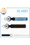 X2' Keychain, K Coffee-Blue-Navy, Written on Package Dispensers, Name Plate and B Rh (+) Blood Group