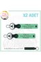 Legendary Motorcyclists Special, Nameplate and Meaningful Gift X2 Keychain with 0 Rh (+) Written, Green-Syh