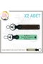 Exclusive for Motor Enthusiasts, Name Plate and a Rh (+) Blood Type Lettering X2 Keychain, Green-K Brown-Sk