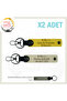 B Rh (-) Blood Group Written Personal X2 Keychain, Yellow-S Brown-Gr, Special Name Plate for Passengers