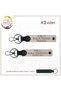 Motorcycle Adventurers Leather X2 Keychain Set with Nameplate and 0 Rh (-) Blood Type, Powder-Syh