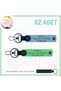 To Biker Friends, with Name Plate and B Rh (-) Blood Group, Keychain with Motor X2, Blue-F Green-Syh