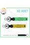 Gift X2 Keychain, Yellow-F Green-Syh, Special Name Plate for Bikers B Rh (+) Blood Group Written