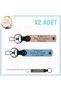 Exclusive for Asphalt Champions, Keychain with Name Plate and A+ Blood Type Written X2, Puppy-Mouth-Blue-Gr