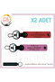 X2 Keychain, Pomegranate Flower-Pink-Laci, Special Name Plate for All Drivers a Rh (+) Blood Group Written