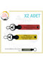 Gift Leather X2 Keychain, Pomegranate Flower-Yellow-Gr, with Name Plate for Bikers and B Rh (+) Blood Group Written