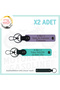 Emergency X2 Keychain, Purple-Turquoise-Syh, to Motorcycle Lovers, Name Plate and a Rh (-) Blood Group