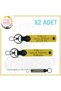 Name Plate Suitable for Biker Style, 0 Rh (+) Blood Type Written Special Meaning Gift X2 Keychain, Yellow-Gr