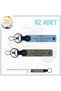 Name Plate & a Rh (+) Blood Group Written X2 Keychain Set, Ash Grey-Blue-Gr, for Motorcycle Lovers
