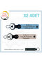 Biker Style Custom Name Plate and B Rh (-) Blood Type Lettering Gift X2 Keychain, Powder-Blue-Syh