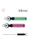 Set of 2 Keychains with Names Written, Green-Pink-Black, Surprise for Brother's Birthday