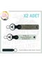 Meaningful Gift X2 Keychain, Ash Grey-White-Navy, with Nameplate for Motorcuya and B Rh (+) Blood Type Written