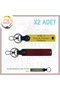 Custom Production X2 Keychain with Name Plate and a Rh (-) Blood Group Lettering for Motor Enthusiasts, Yellow-Burgundy-Gr