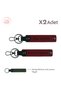 Special Gift for Teacher's Day, Set of 2 Keychains with Personal Name Written, Burgundy-Green