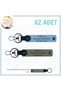 Name Plate & B Rh (-) Blood Group Written X2 Keychain Set, Ash Grey-Blue-Gr, for Motorcycle Lovers