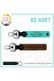 Name Plate and B Rh (+) Blood Group Written Personal X2 Keychain, Coffee-Turquoise-Navy, for Motorists