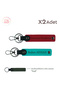 Spiritual Gesture to Sister, 2-Piece Keychain Gift Set with Name Written, Red-Dark Turquoise-Green