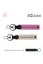 Birthday Gift for Father, Set of 2 Keychains with Name and Surname Written, Powder-Pink-Black