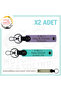 Emergency X2 Keychain, Purple-Turquoise-Sk, for Motorcycle Lovers, Name Plate and a Rh (-) Blood Group
