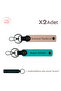 Set of 2 Keychains with Names Written, Puppy Mouth-Dark Turquoise-Navy Blue, Birthday Gift for Student