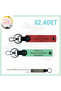 Name Plate and B Rh (+) Blood Group Written Personal Leather X2 Keychain, Pomegranate Flower-Green-Gr, Special Gift