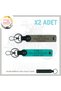 A - Special Production X2 Keychain with Blood Type Written, Ash Gray-K Turquoise-Syh, Name Plate for Motor Enthusiasts