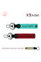 2-Piece Keychain Gift Set with Name Written, Red-Turquoise-Milk Coffee, February 14Th Gift for Cousin