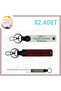 Bikers Name Plate and B Rh (-) Blood Group Lettering Leather X2 Keychain Gift Set, White-Burgundy-Gr