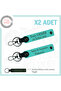 Personal Keychain Set of 2 with Name and Plate Written, Turquoise-Green, Special for Car Owners