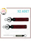Emergency Leather X2 Keychain, Burgundy-Gr, Name Plate for Speed Lovers and a Rh (-) Blood Group, Personal