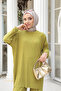 Women's Fluffy Fabric Suit Oil Green - 5
