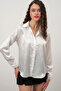 Women's White Satin Shirt Large Size Range - 5