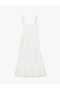Square Neck White Below Knee Women's Dress 5Sak80131Ew - 2