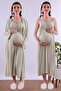 Effortt Green Dressing Gown Maternity Maternity Nightgown Set