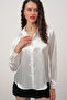 Women's White Satin Shirt Large Size Range - 4