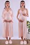 Effortt Powder Maternity Nightgown Set with Dressing Gown