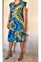 Women's Viscose Woven Tie Dye Patterned Skirt Ruffle Dress - 5