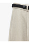 Belted Pocket Straight Wide Leg Linen Trousers - 6