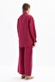 Women's Embroidery Detailed Linen Trouser Suit - 3