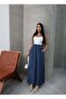 Filament Linen Skirt Trousers 8826 Navy Blue - 3