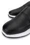 Men's Genuine Leather Black Leather Casual Shoes - 3