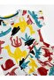 Boys' 100% Cotton Camel Kangaroo Crocodile Patterned Short Sleeve Shorts White Summer Pajama Set - 3