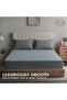 3-Piece Microfiber King (180x200cm) Plain Fitted Sheet Set - 2