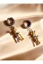 Hug Each Other Lover-Couple-Love Model Silver Steel Earrings - 3