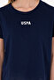 Women's Navy Blue Crew Neck T-Shirt 50305824-Vr033 - 6