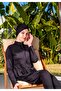 Lycra Black Hijab Swimsuit with Quick Dry Tights 2514 - 5
