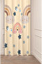 Rainbow Moon Star Stork Patterned Special Design Digital Printed (Single Wing) Children's Room Background Curtain