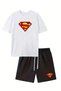 Set of 2 Solid Color Men's Regular Shorts and Tshirt T-Shirt Superman - 2